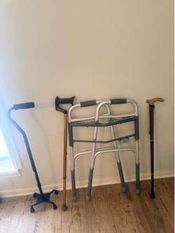 Three Walking Canes and Walker FREE