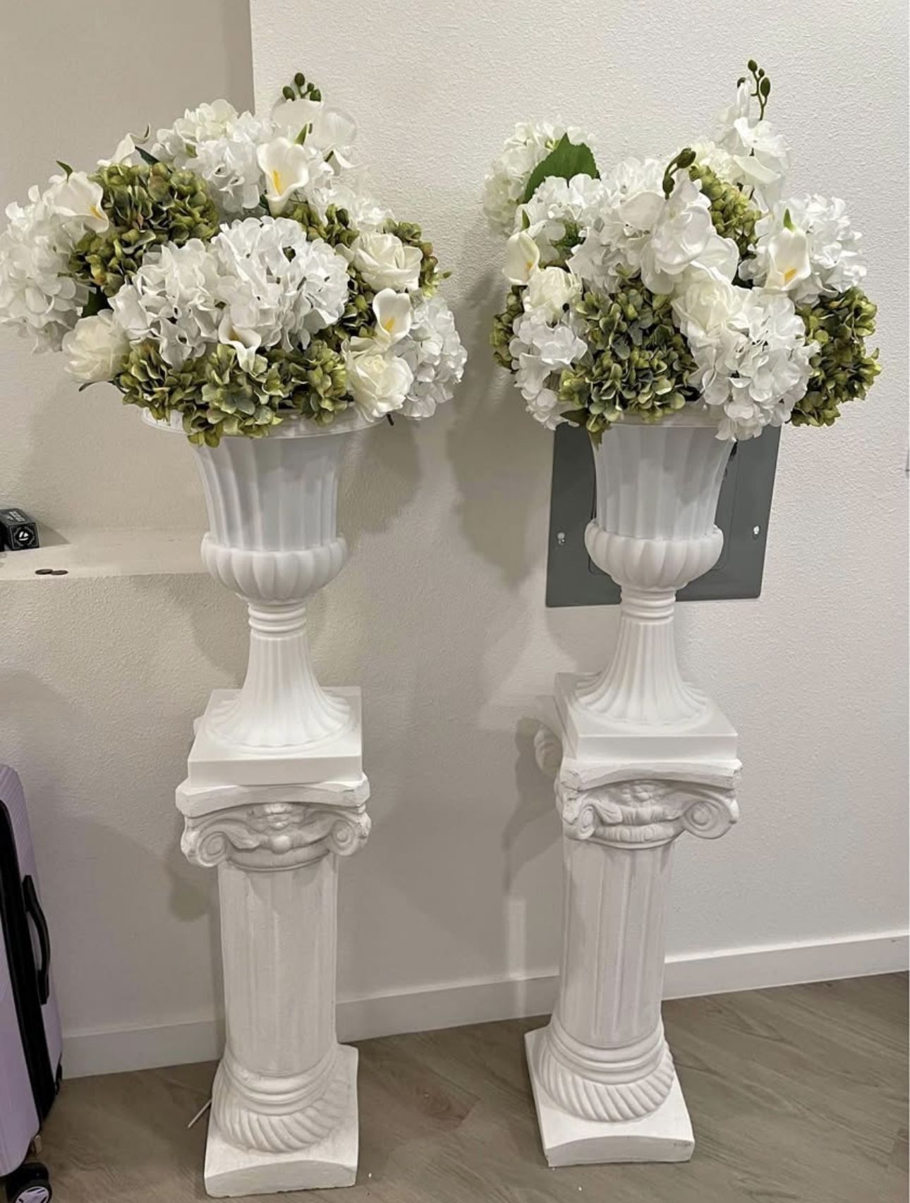 Column/pillars With Floral Arrangement/ Wedding Decor