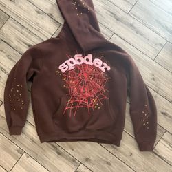 Medium brown sp5der hoodie