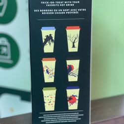 Starbucks reusable hot cups - glow in dark - halloween 2022 