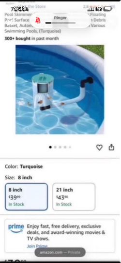 Automatic Floating About Ground Pool Skimmer
