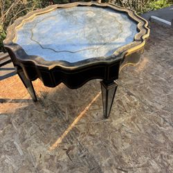 Johnathan Richard’s Black Gold Vintage Mirror Top Coffee Table 