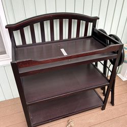 Brown changing table 