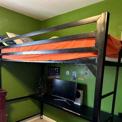 Bunk Bed, Twin Size With Desk