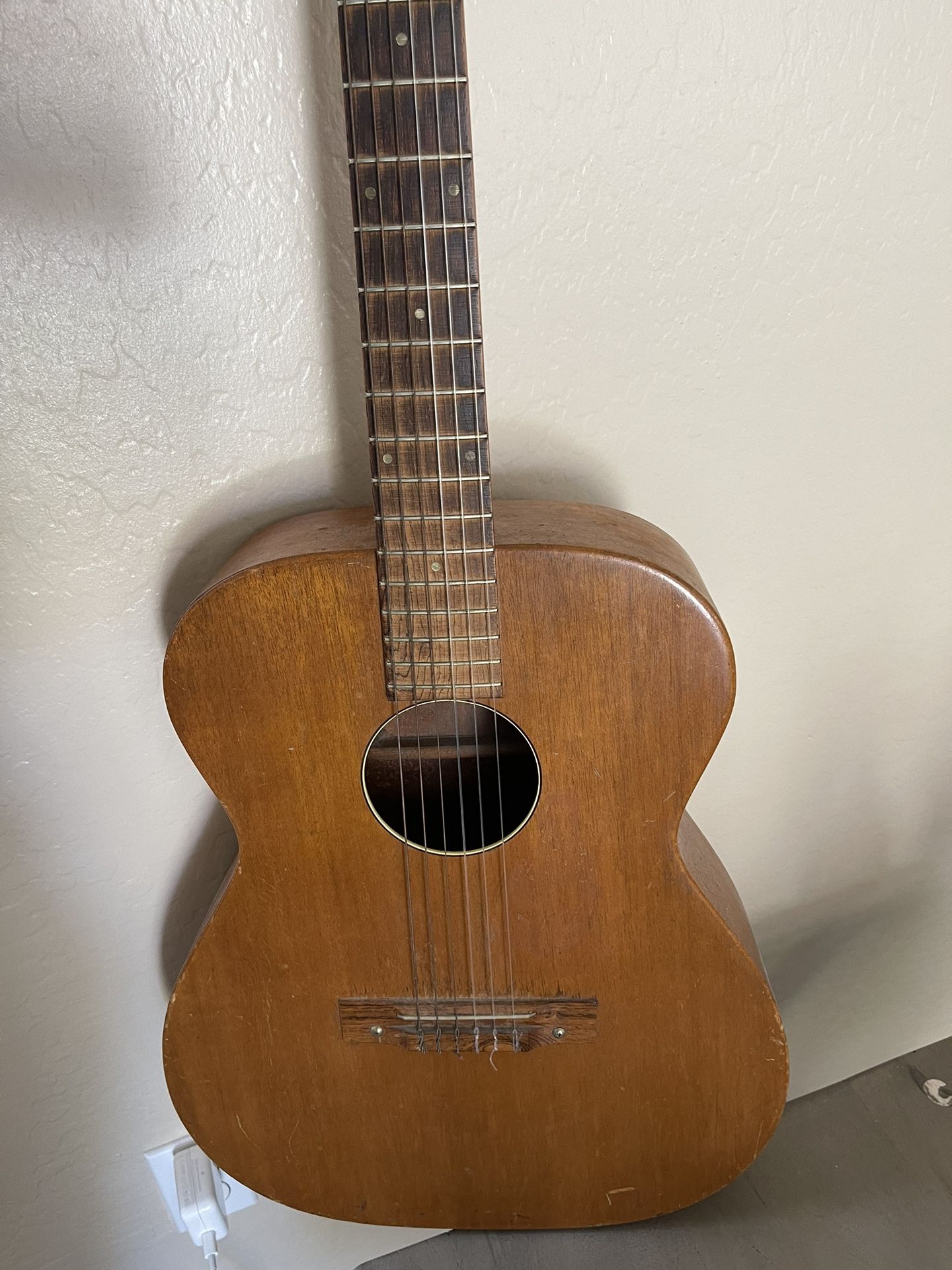 Vintage Harmony Steel Reinforced Neck Guitar ( made in USA )