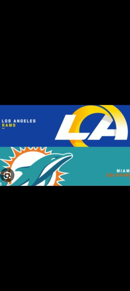 Los Angeles Rams VS Miami Dolphins.