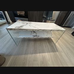Glass & Marble Coffee Table 
