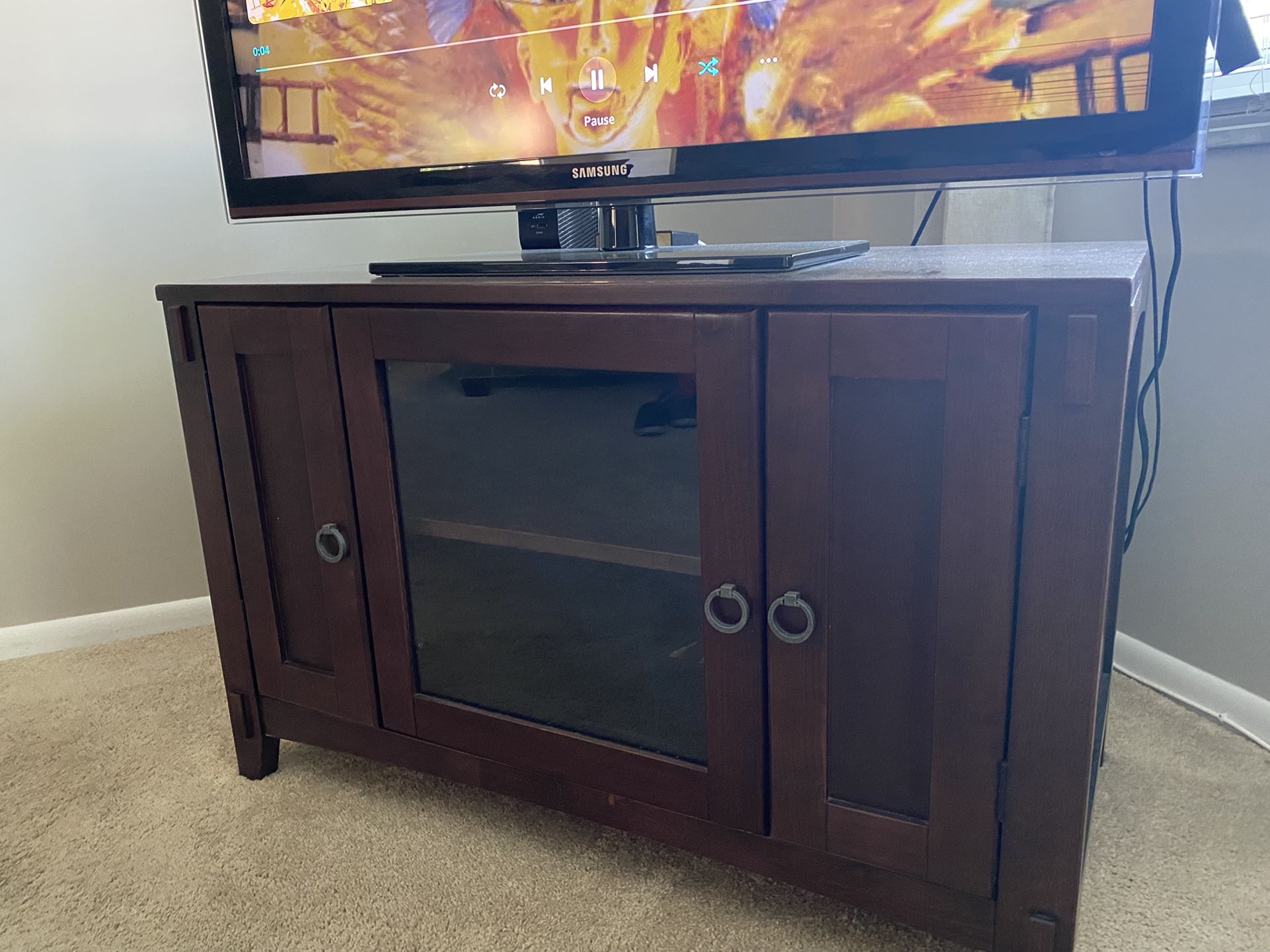 Wood TV stand 