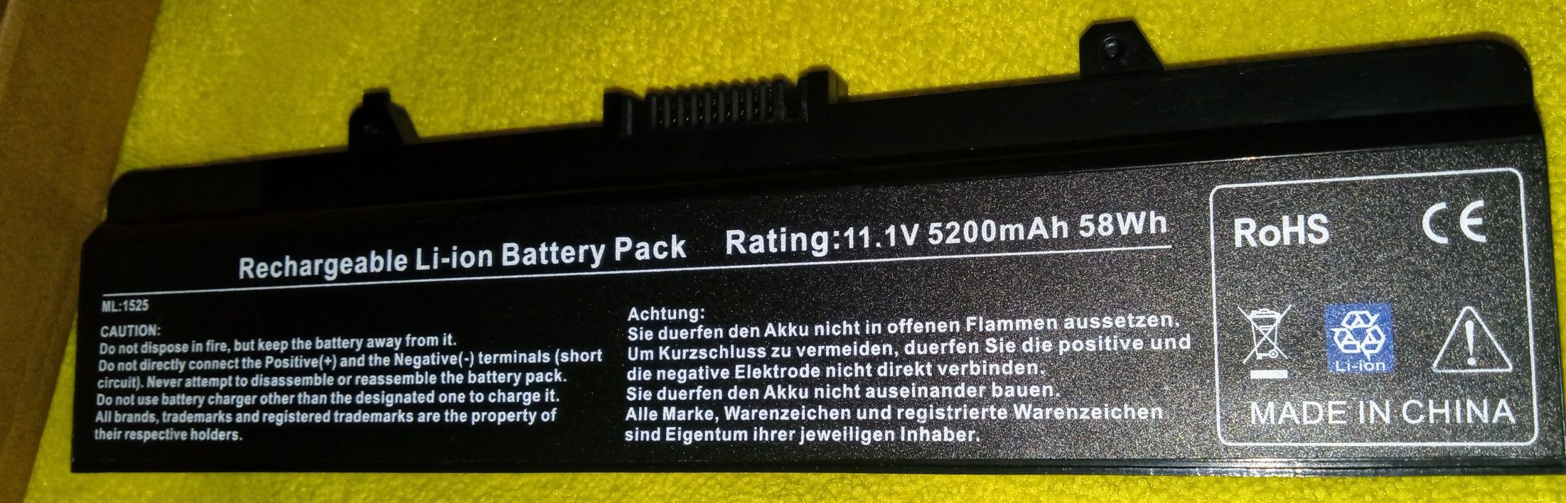 Inspiron Laptop Rechargeable Battery 