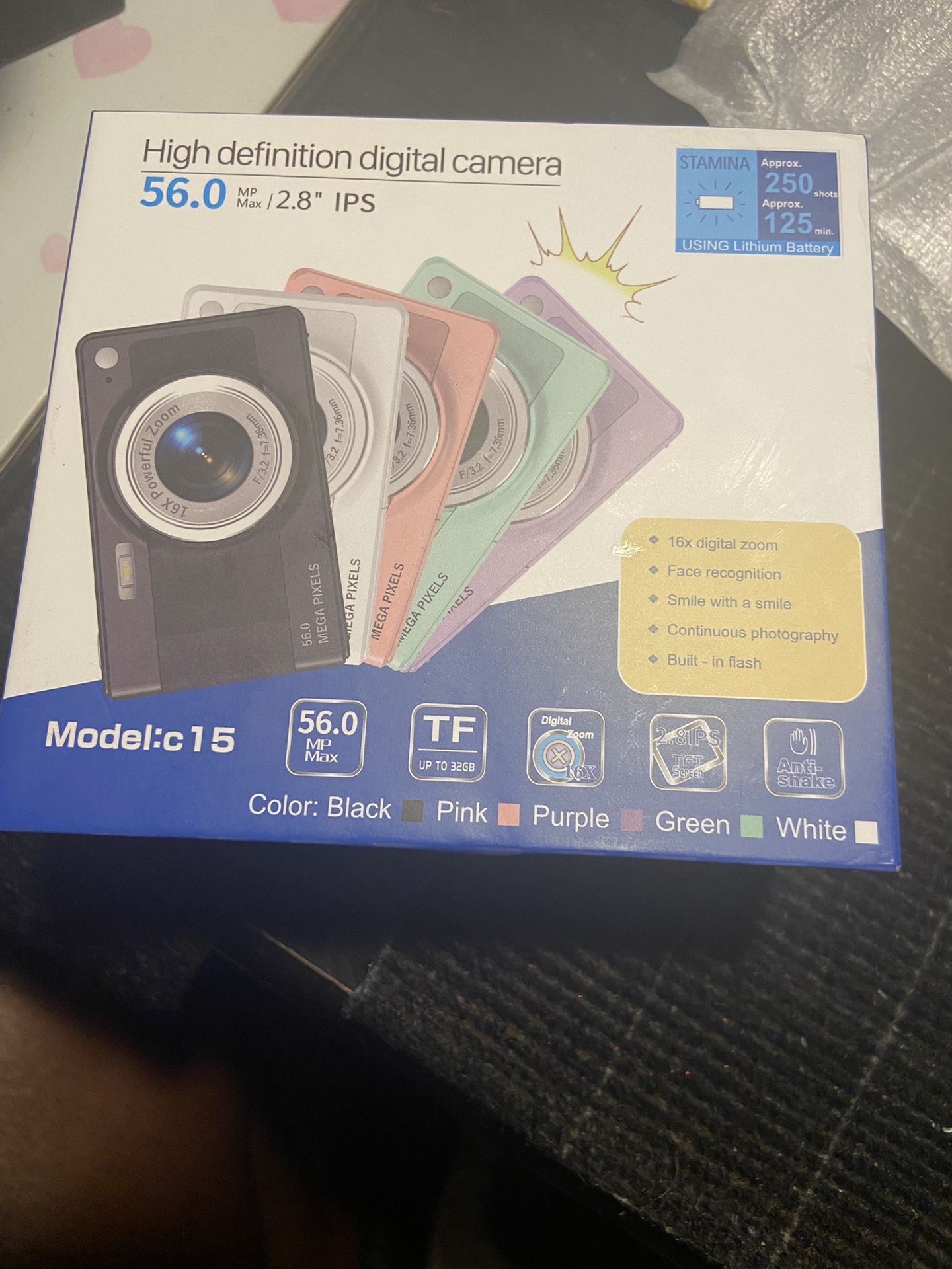 Brand new high definition, digital camera in the color black