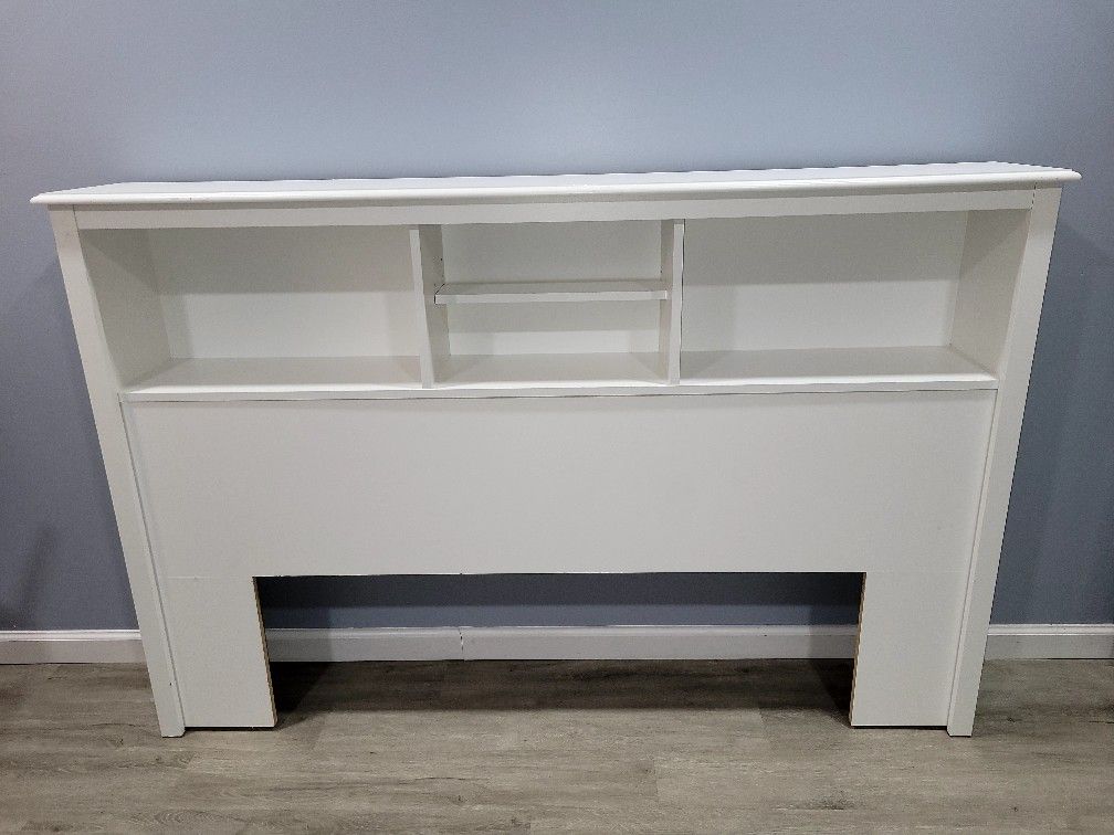 Stylish Full/Queen Headboard with 3 Compartments, Deep Bookcase Style Headboard for Full/Queen Size Beds