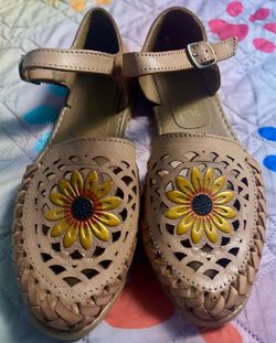 Woman Mexican huaraches