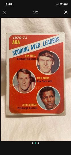 1971 Topps Basketball #147 1970-71 ABA Scoring Average Leaders Barry HOF