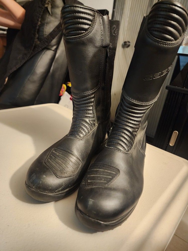 Gearne Black Rose Motorcycle Boots