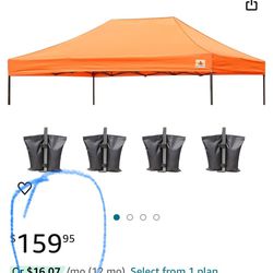 ABCCANOPY Replacement Canopy Top for Pop Up Canopy Tent (10x15, Orange)