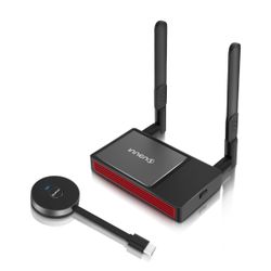 Innens Wireless HDMI Transmitter and Receiver Kits, Wireless Presentation Facility HDMI Dongle Adapter Support 4K @30Hz for Streaming Video/Audio from
