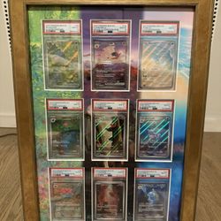 Golden Wood Frame For Pokemon 151 PSA slab