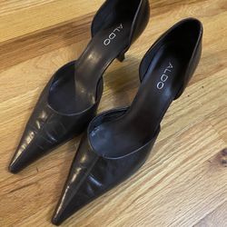 Aldo Dark Brown Pointed Toe Shoes