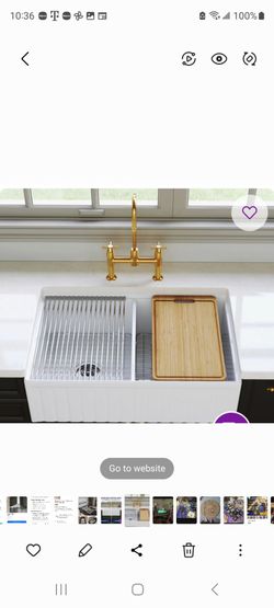 White Farmhouse Apron Front Kitchen Sink