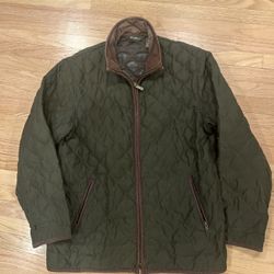 Vintage Eddie Bauer Hunting Goose Down Field Jacket Canvas Puffer Barn Runs Big