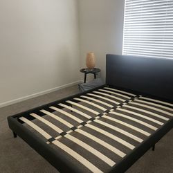 Wood-Slated Queen Size Bed Frame