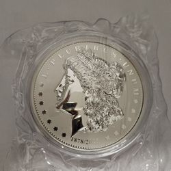 150 Years Of U.S Dollar American Eagle Silver Morgan 2 Oz And 360 Grams BRASS  CORE