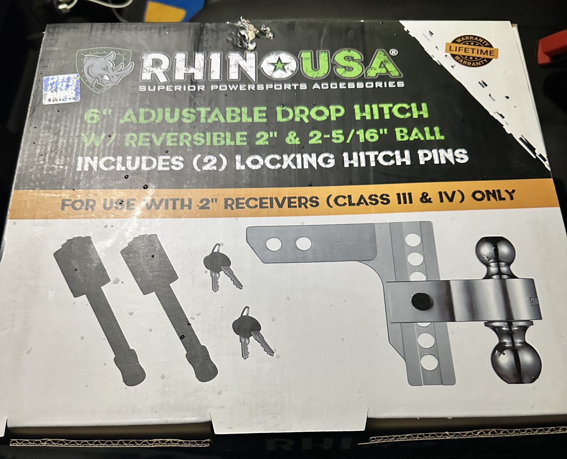 6" Adjustable Drop Hitch $160