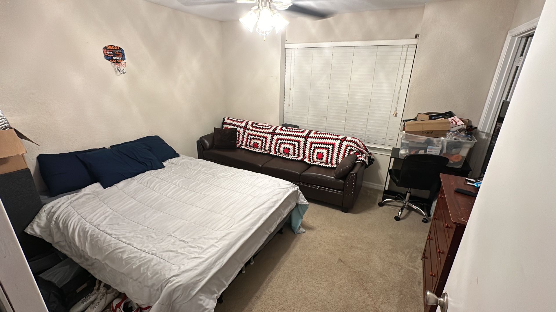 Leather Couch W/ Matching Storage Ottoman