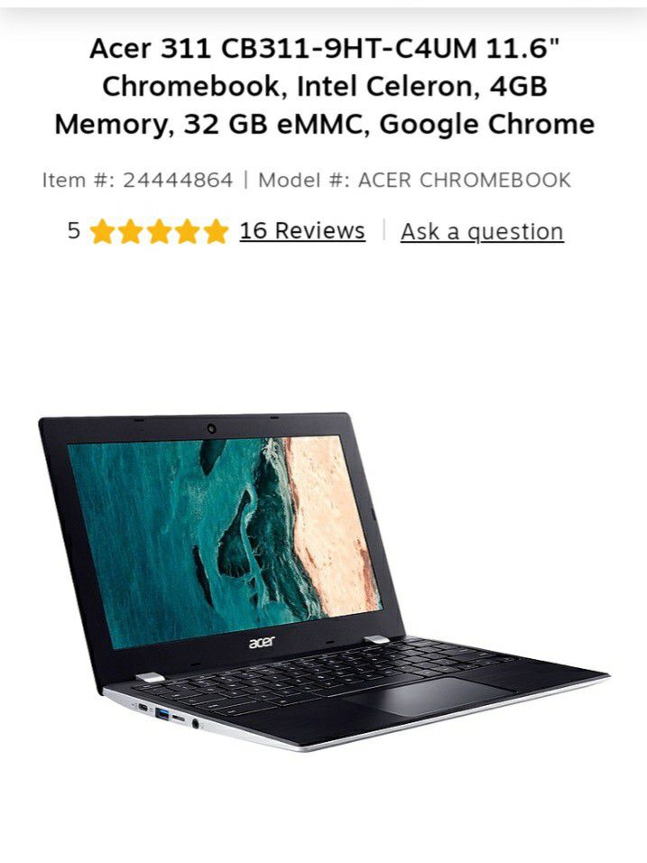 Acer 311 11.6in. Chromebook. BRAND NEW