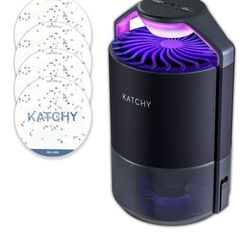 Katchy Flying Insect Trap Indoor – Catcher & Killer for Mosquito, Fruit Fly, Gnat & Small Moth – Non-Zapper with Suction & Blue Light – Ideal for Indo