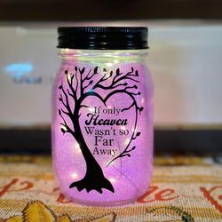 Personalized Memorial Lit Mason Jars 