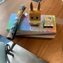 Prismatic Evolution Box  Mat Sleeves and Pouch No Cards 