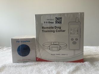 Combo: Training collar and battery-operated interactive ball for playing with your pet. // Combo: Collar entrenador y pelota interactiva de bateria pa