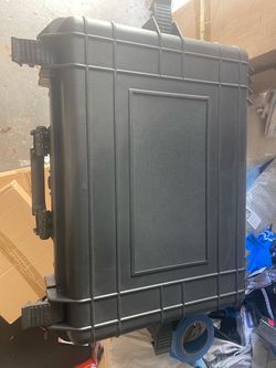 Hard Plastic waterproof tool or camera case with foam