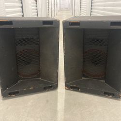 P.A. Speakers w/Powered Mixer