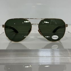 David Beckham 1121 Large Aviator Gold Metal Sunglasses 