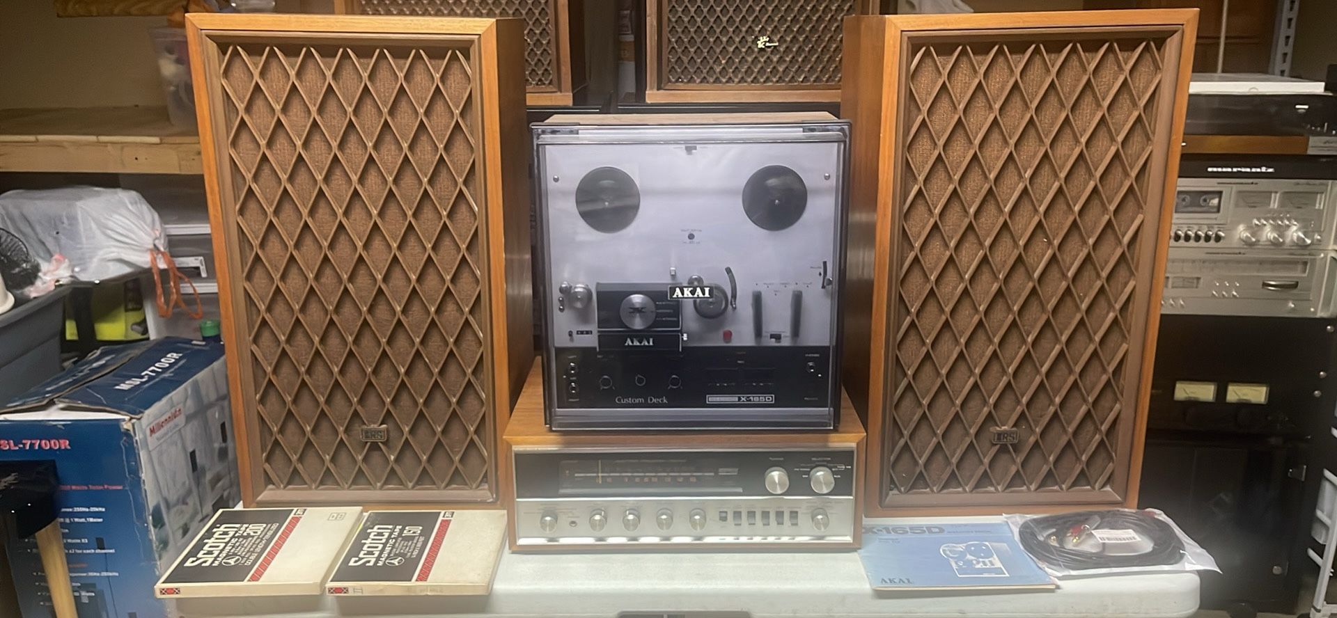 AKAI X-165D And 2 Speakers RS And Receiver Allied Model 395 2 Taps And Book Wire