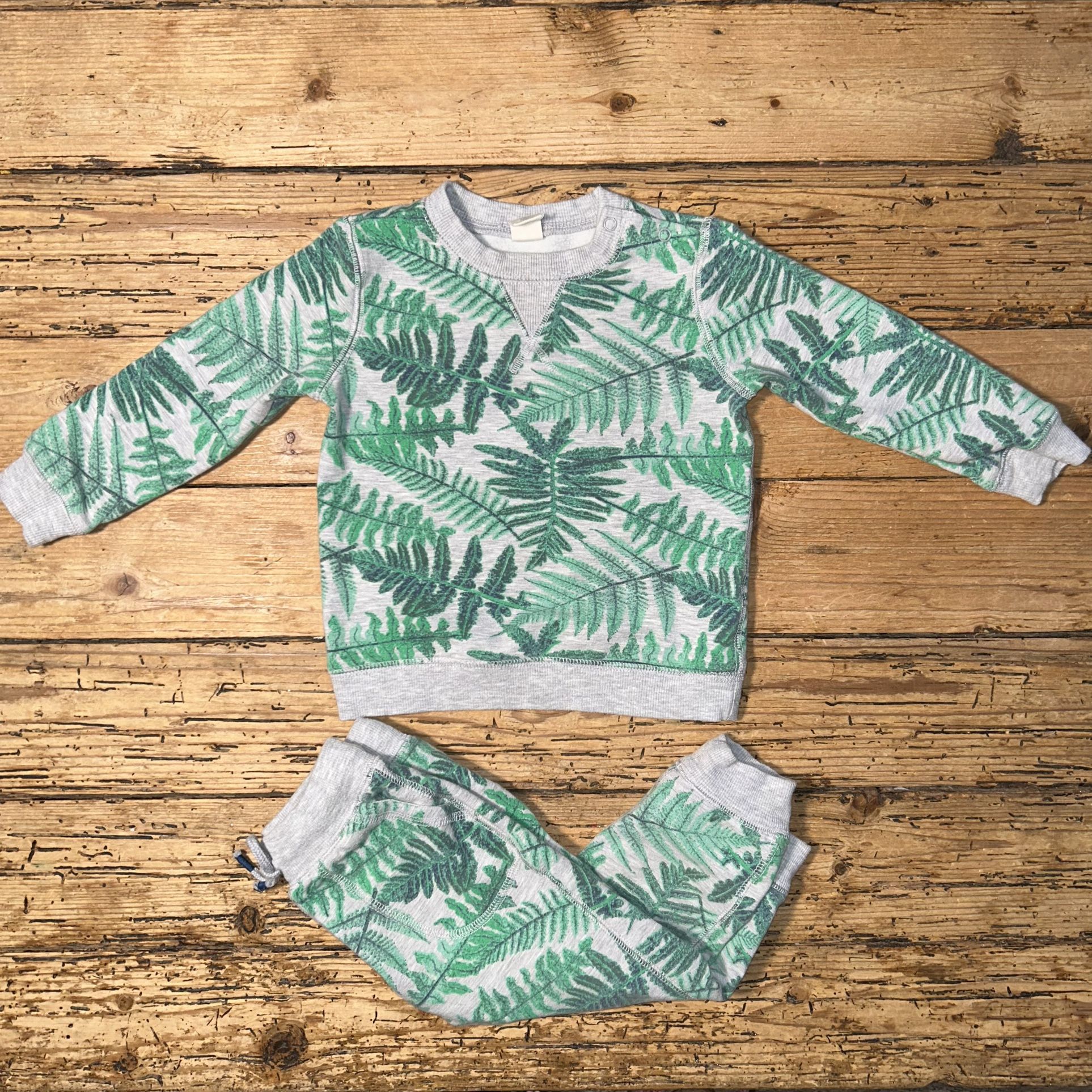 Tucker Tate Leaf Print Sweatshirt and Pants Set 18m