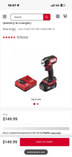 Skil Pwrcore 20 Brushless 3/8 Impact Wrench Kit