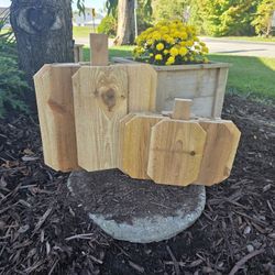 Decorative Cedar Pumpkins