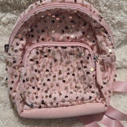 Shimer Rose Gold Purse Backpack-NEW*