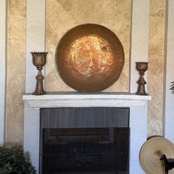 Large Hand Hammered Copper Tray