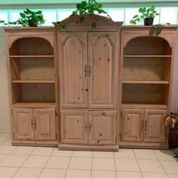 Ethan Allen 3 Piece Tiered Entertainment Center