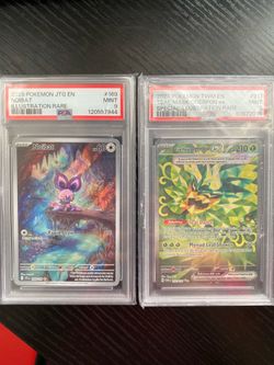 PSA 9 Ogerpon ex SIR + Noibat IR Pokémon Graded Cards