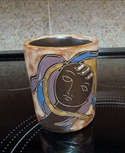 Mara Mexico Signed Handcrafted Pottery Stoneware Coffee Mug