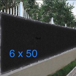 6'×50' (Black Color) Privacy Fence Screen 