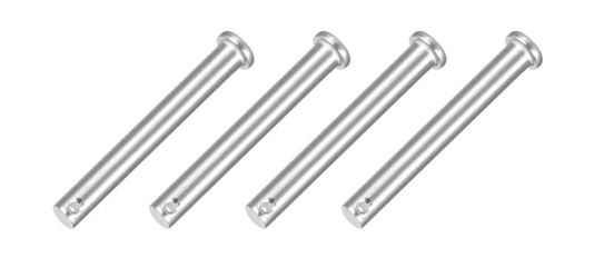 Uxcell 4Pcs 3/8" X 3-1/8" Single Hole Clevis Pins, 304 Stainless Steel Flat Head Clevis Pins Hitch Pin For Trailer Latch, Mechanics Repair, Furniture 