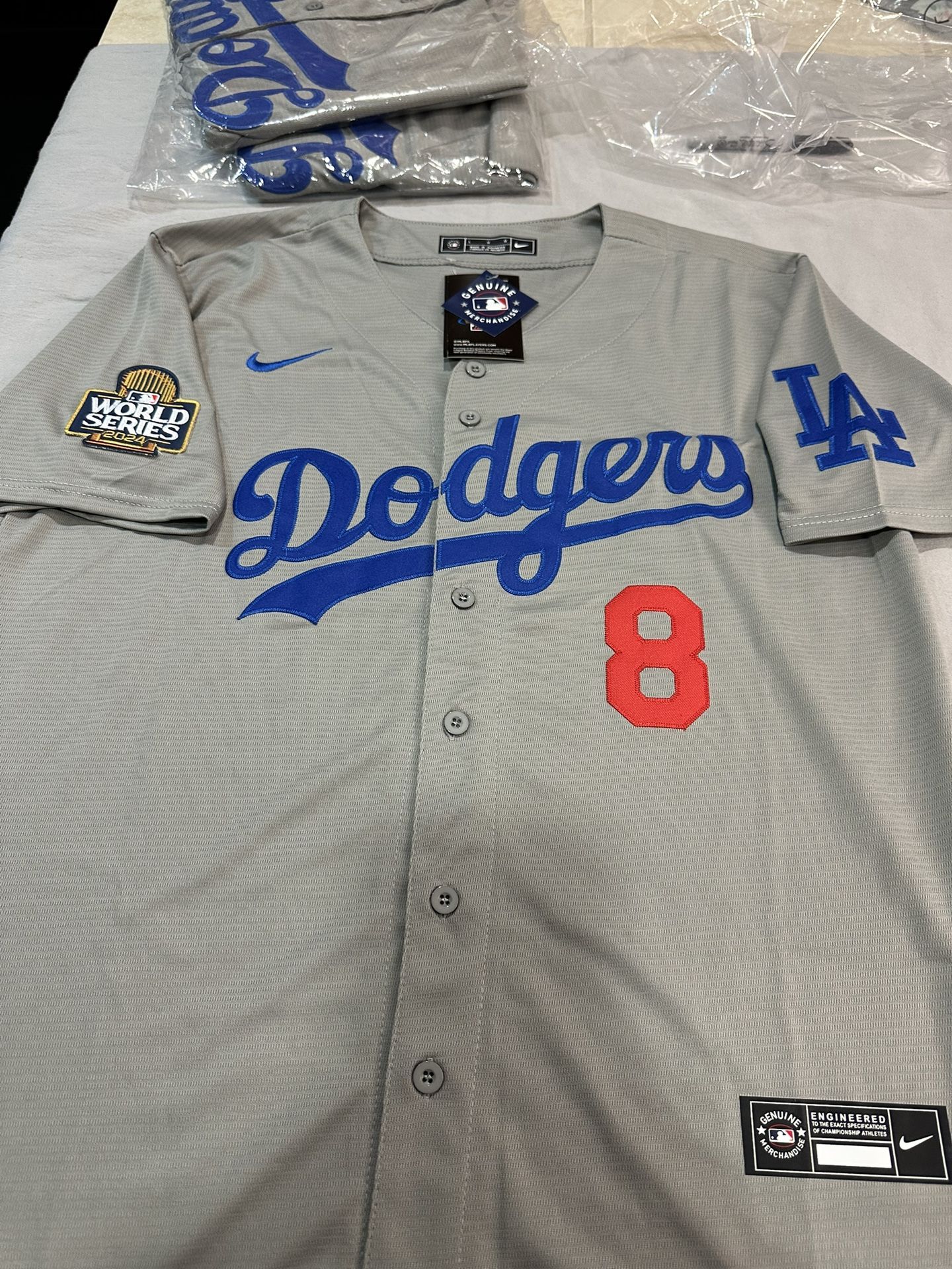 KIKE HERNANDEZ DODGERS JERSEY WS PATCH