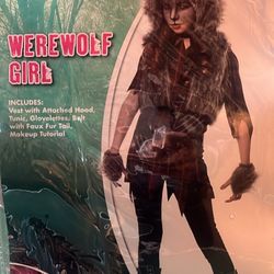 Werewolf Girl Costume Size 12-14
