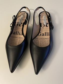 John Galliano Point-Toe Slingback Flats